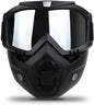 Goggle With Mask Riding Mask For Bikers ( BLACK MERCURY )