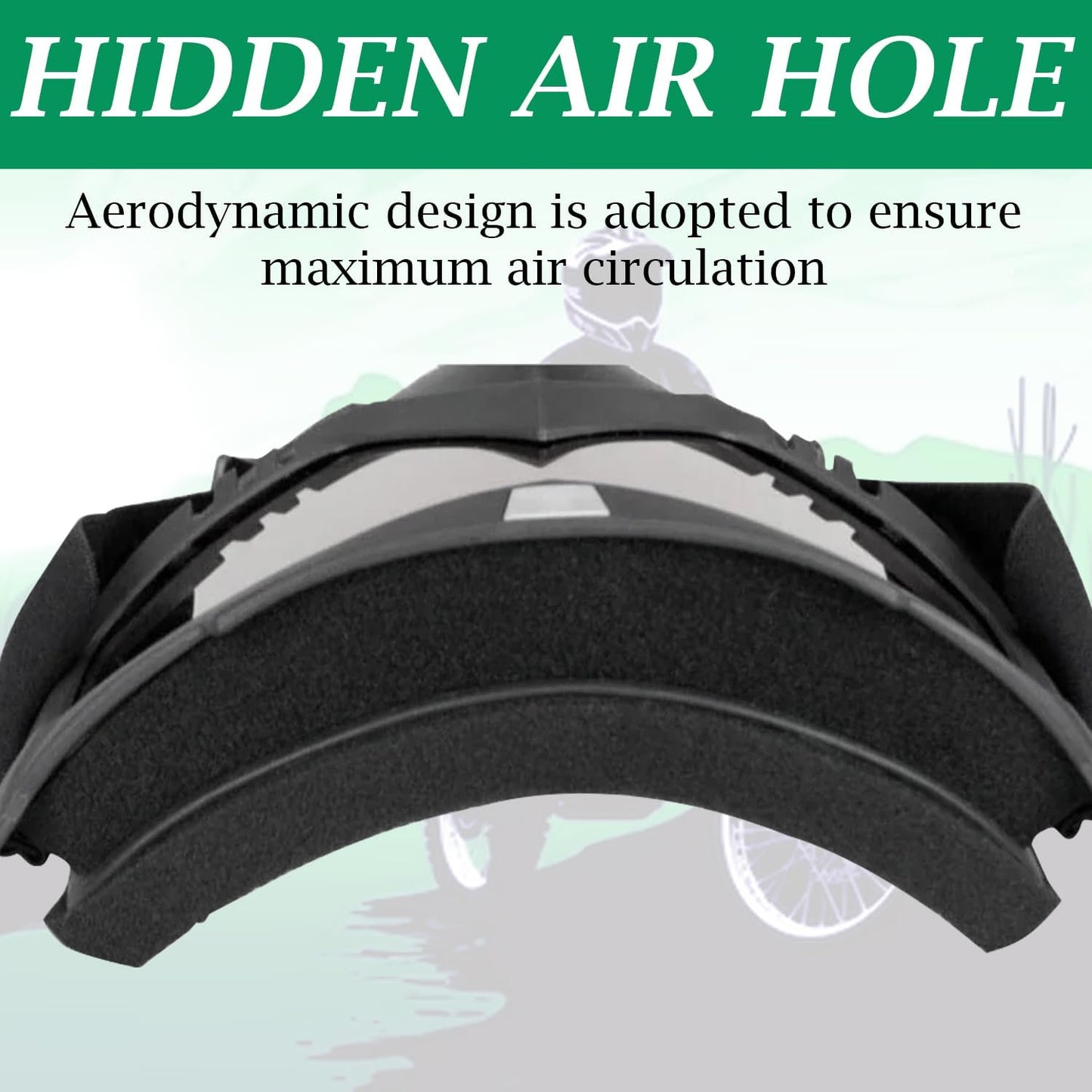 Goggle With Mask Riding Mask For Bikers ( BLACK )