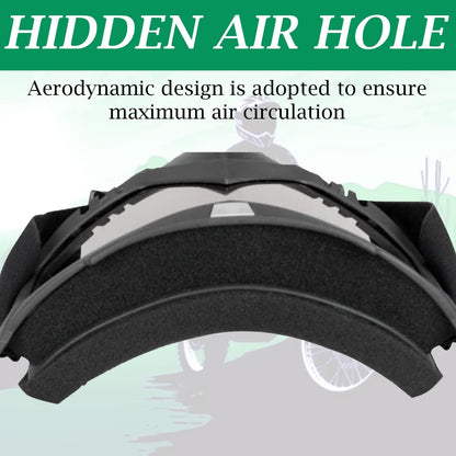 Goggle With Mask Riding Mask For Bikers ( BLACK )