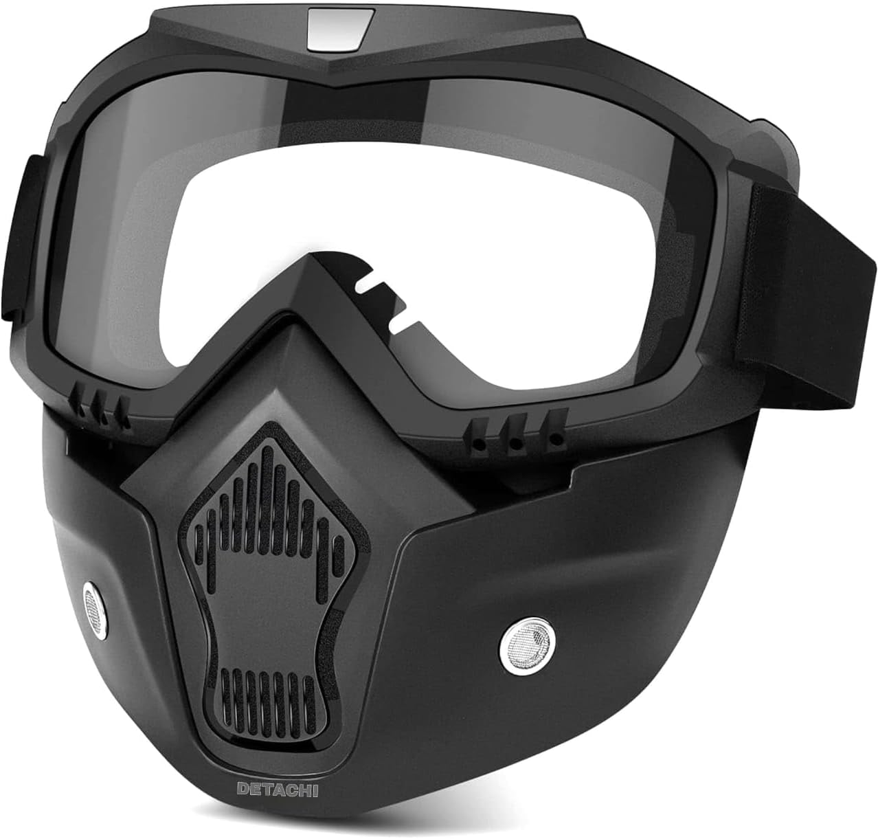 Goggle With Mask Riding Mask For Bikers ( CLEAR )
