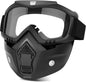 Goggle With Mask Riding Mask For Bikers ( CLEAR )