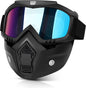 Goggle With Mask Riding Mask For Bikers ( MULTI )