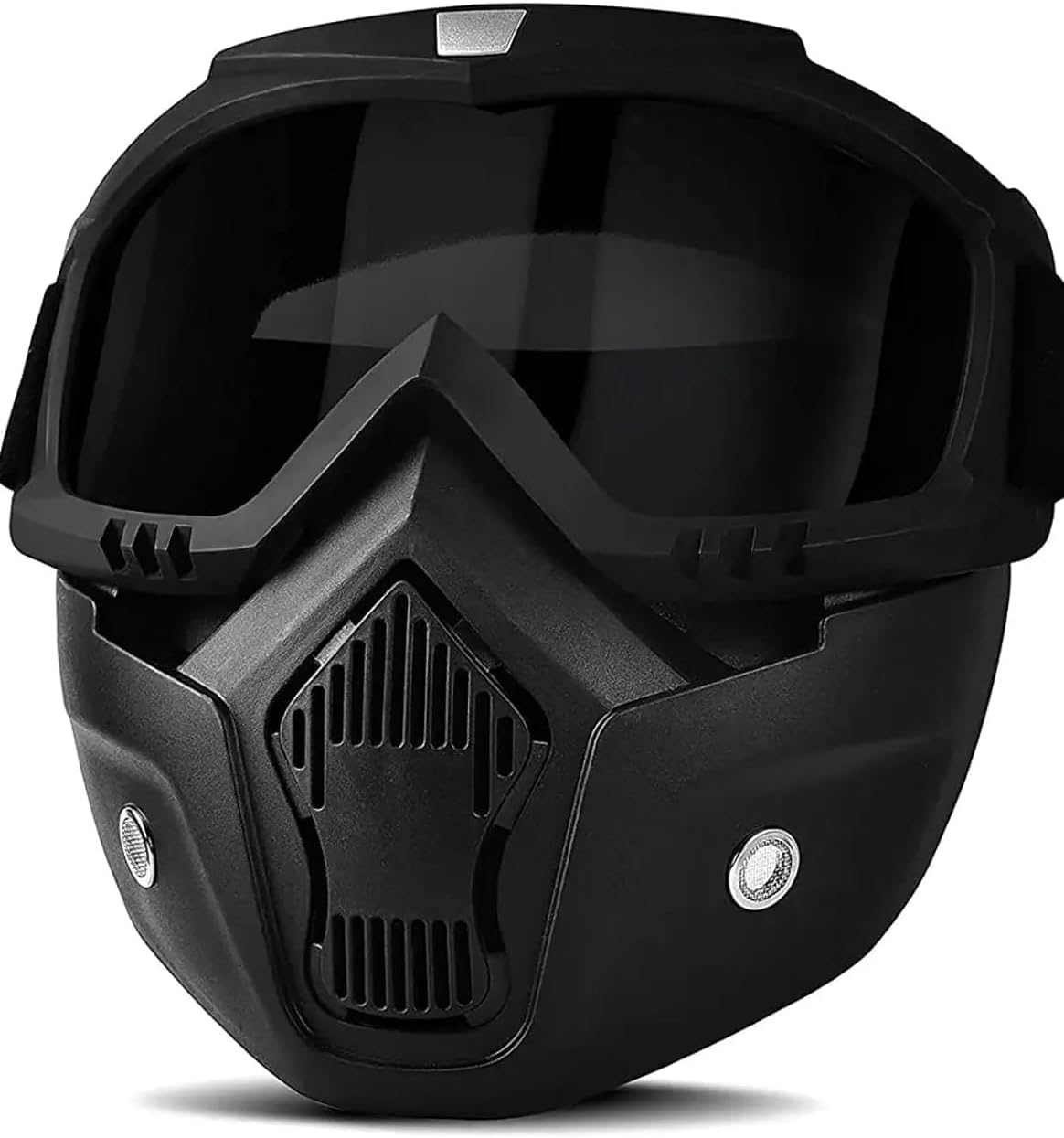 Goggle With Mask Riding Mask For Bikers ( BLACK )