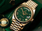 Day-Date 40 Yellow Gold Green Ombre Roman Numeral Dial